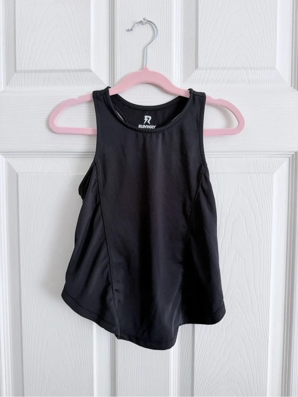Runway Girls' Black Athletic Tank Top